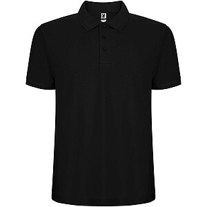Pegaso Premium short sleeve mens polo, solid black