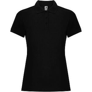 Pegaso Premium short sleeve womens polo, solid black