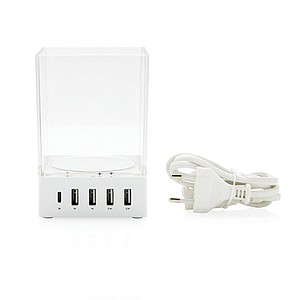 Pen holder USB charger, white
