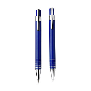 Pen set, ballpen and pencilCobalt blue