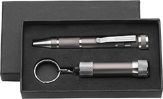 Pen shaped screwdriver/torchGrey
