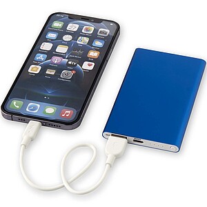 Pep 4000 mAh Type-C recycled aluminium power bank, royal blue