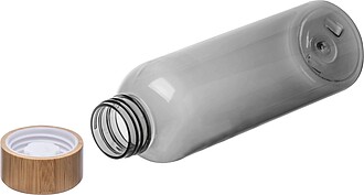 PET drinking bottle with bamboo lid, 500ml, anthracite