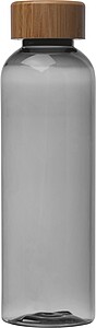 PET drinking bottle with bamboo lid, 500ml, anthracite