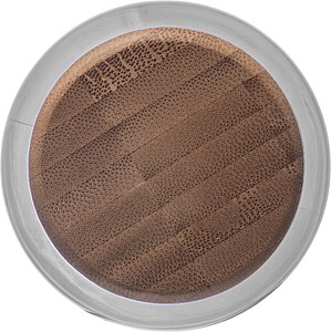 PET drinking bottle with bamboo lid, 500ml, anthracite