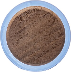 PET drinking bottle with bamboo lid, 500ml, blue