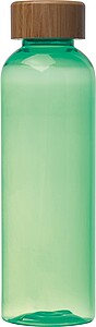 PET drinking bottle with bamboo lid, 500ml, green