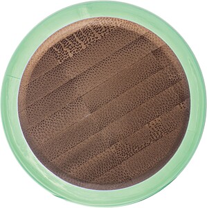 PET drinking bottle with bamboo lid, 500ml, green