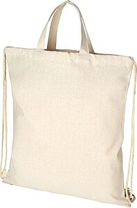 Pheebs 210 g/m2 recycled cotton drawstring backpack