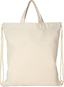 Pheebs 210 g/m2 recycled cotton drawstring backpack