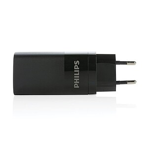 Philips 65W ultra fast PD 3-port USB wall charger, black