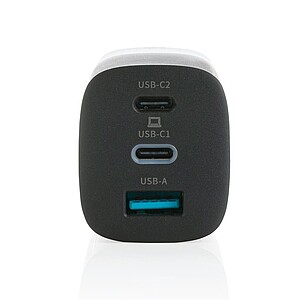 Philips 65W ultra fast PD 3-port USB wall charger, black