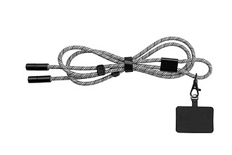 PIERRE CARDIN AUDREY Crossbody phone holder lanyard, black/white