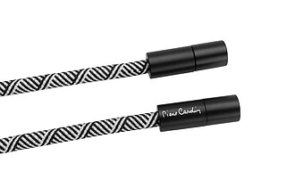 PIERRE CARDIN AUDREY Crossbody phone holder lanyard, black/white