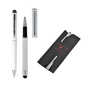 PIERRE CARDIN CLAUDIE SET Set of rollerball pen und ballpoint pen, white