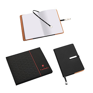 PIERRE CARDIN ELEGANCE Luxurious DIN A5 Notebook, Black