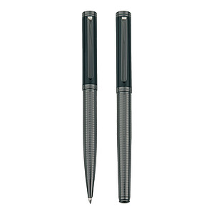 PIERRE CARDIN MARIGNY SET Set of ballpoint pen and roller, black
