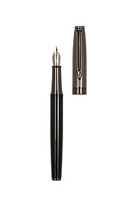PIERRE CARDIN ODETTE SET Set of ballpoint pen and fountain pen, black/gunmetal