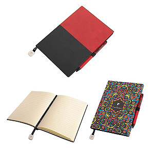 PIERRE CARDIN REPORTER SET Set of notebook A5 and Celebration ballpoint pen, red