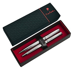 PIERRE CARDIN ROI SET Set of ballpoint pen and roller, silver