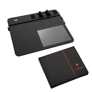 PIERRE CARDIN TAPIS Elegant multifunctional Pierre Cardin office mouse pad, black