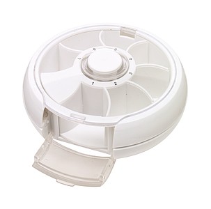 Pill box "Day by day" with 7 compartments,colour white