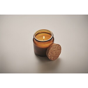 Plant based wax candle 70 gr, brown