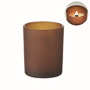 Plant based wax candle 80 gr, brown