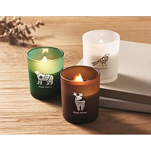 Plant based wax candle 80 gr, brown