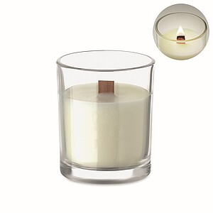 Plant based wax candle 80 gr, transparent