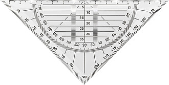 Plastic 45° set square