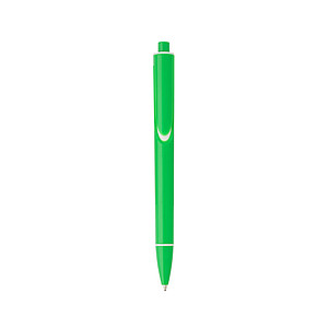 Plastic ballpen with solid coloured barrel