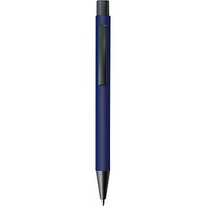 Plastic ballpoint pen with metal clip