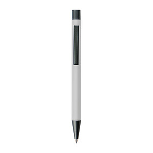 Plastic ballpoint pen with metal clip