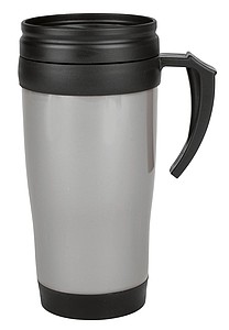 Plastic cup "Warm up", 400ml, grey