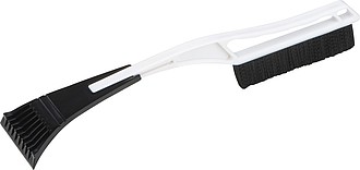 Plastic ice scraper with brush