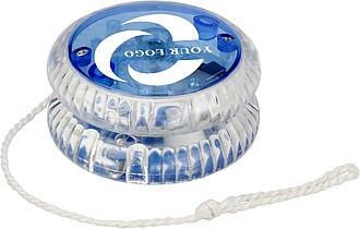 Plastic light-up yo yo.Cobalt blue