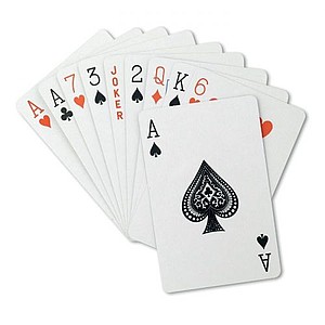 Playing cards in pp case