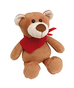Plush bear "Tubbs" with scarf (packed separately) for printing,colour brown