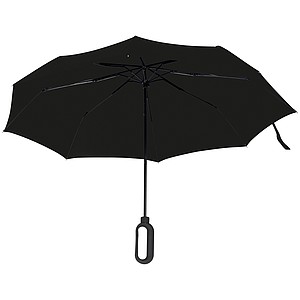 Pocket umbrella with carabiner handle