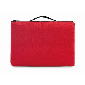 Polar fleece picnic blanket, red