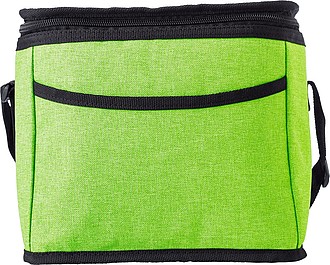 Polycanvas (600D) cooler bag with PEVA interior lining.