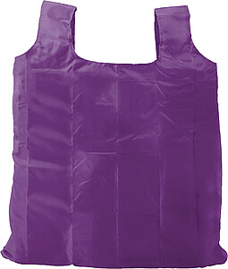 Polyester (190T) foldable shopping bag in a pouch with belt clip.