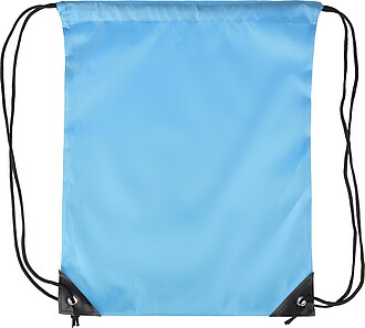 Polyester (210D) drawstring backpack, light blue