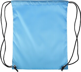 Polyester (210D) drawstring backpack, light blue