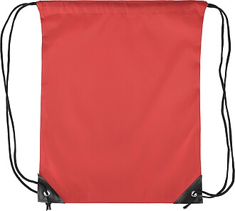 Polyester (210D) drawstring backpack, red