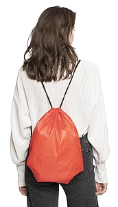 Polyester (210D) drawstring backpack, red