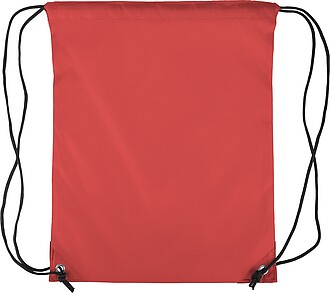 Polyester (210D) drawstring backpack, red