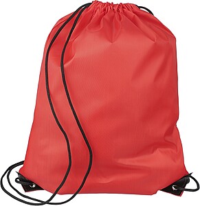 Polyester (210D) drawstring backpack, red
