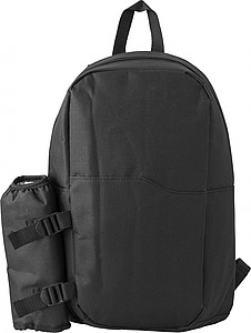 Polyester (600D) cooler backpack with PEVA interior lining.